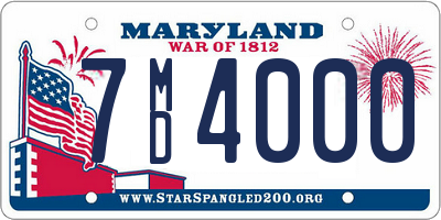 MD license plate 7MD4000