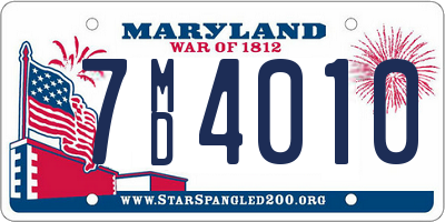 MD license plate 7MD4010