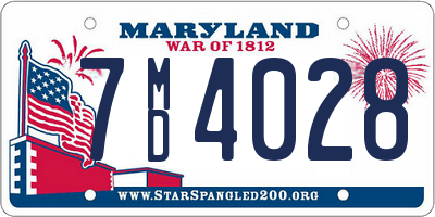 MD license plate 7MD4028