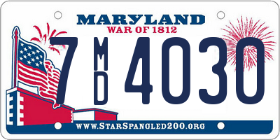 MD license plate 7MD4030