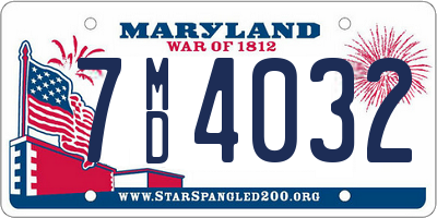 MD license plate 7MD4032