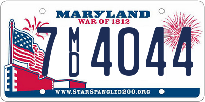 MD license plate 7MD4044