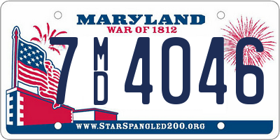 MD license plate 7MD4046