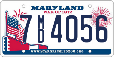 MD license plate 7MD4056