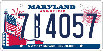 MD license plate 7MD4057