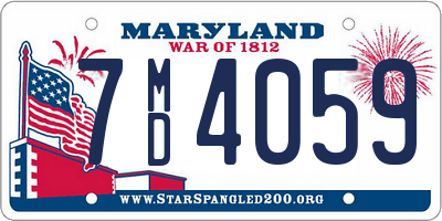 MD license plate 7MD4059