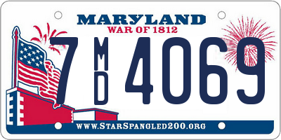 MD license plate 7MD4069