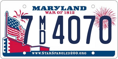 MD license plate 7MD4070