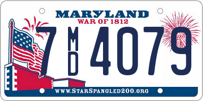 MD license plate 7MD4079