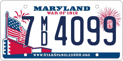 MD license plate 7MD4099