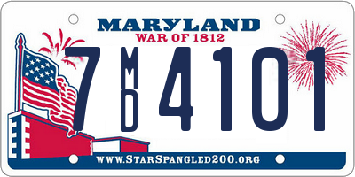 MD license plate 7MD4101