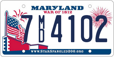 MD license plate 7MD4102