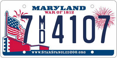 MD license plate 7MD4107