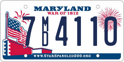 MD license plate 7MD4110