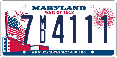 MD license plate 7MD4111