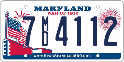 MD license plate 7MD4112