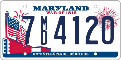 MD license plate 7MD4120