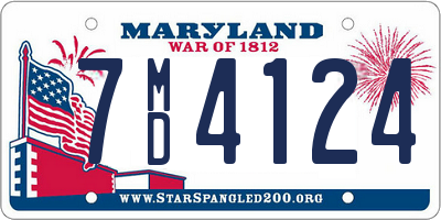 MD license plate 7MD4124