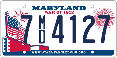 MD license plate 7MD4127