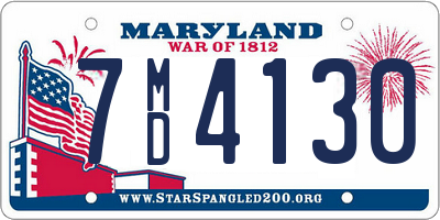 MD license plate 7MD4130