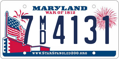 MD license plate 7MD4131
