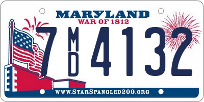 MD license plate 7MD4132