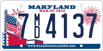 MD license plate 7MD4137