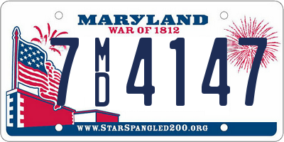 MD license plate 7MD4147