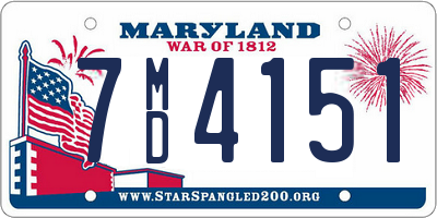 MD license plate 7MD4151