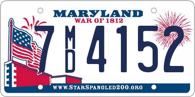 MD license plate 7MD4152