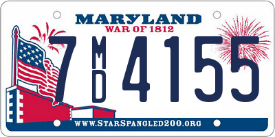 MD license plate 7MD4155