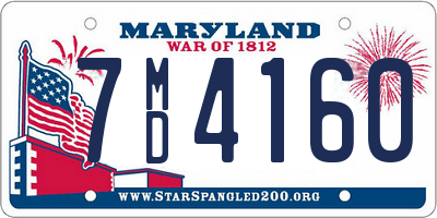 MD license plate 7MD4160