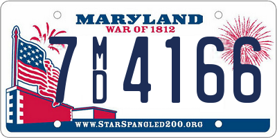 MD license plate 7MD4166