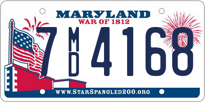 MD license plate 7MD4168