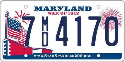 MD license plate 7MD4170