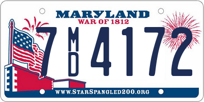 MD license plate 7MD4172