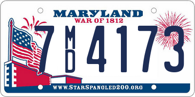 MD license plate 7MD4173