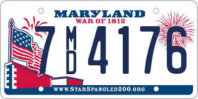 MD license plate 7MD4176