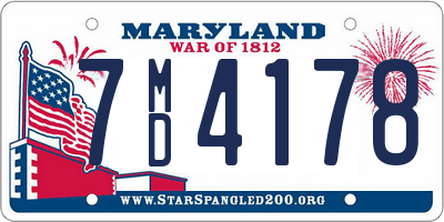 MD license plate 7MD4178