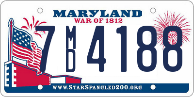 MD license plate 7MD4188
