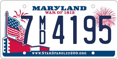 MD license plate 7MD4195