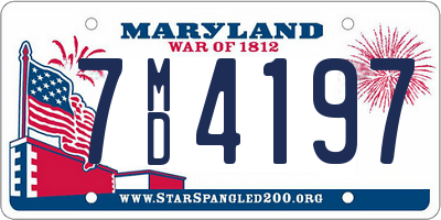 MD license plate 7MD4197