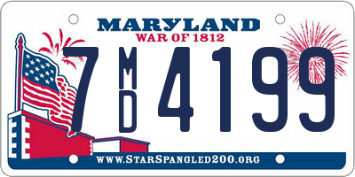 MD license plate 7MD4199