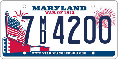 MD license plate 7MD4200