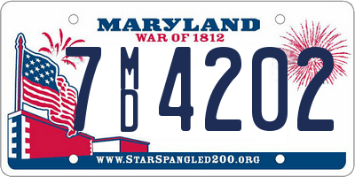 MD license plate 7MD4202