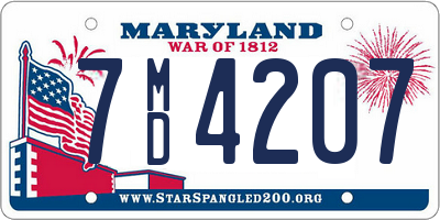 MD license plate 7MD4207