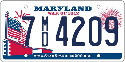 MD license plate 7MD4209