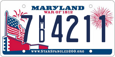 MD license plate 7MD4211