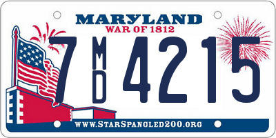 MD license plate 7MD4215