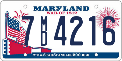 MD license plate 7MD4216